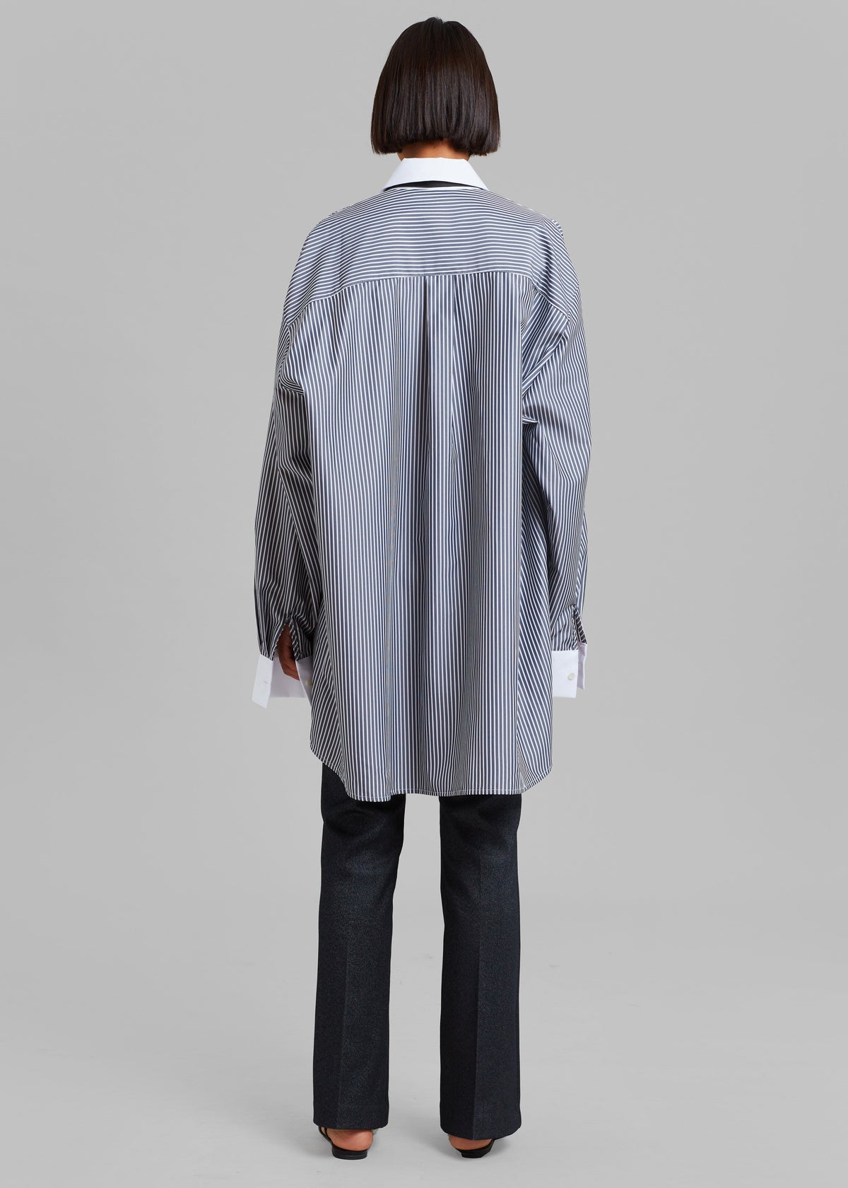 Jany Tie-Neck Shirt - Black Stripe β view 9 of 11
