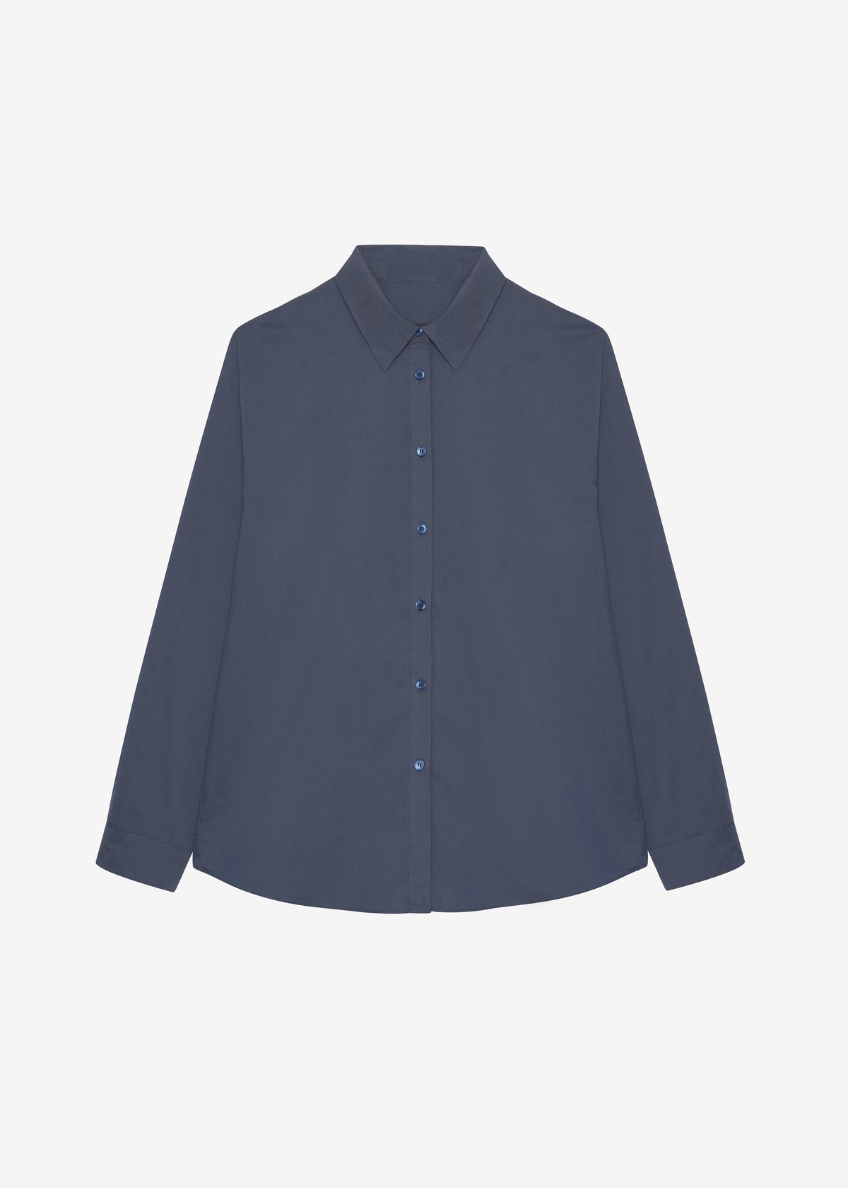 Kae Back Slit Button Up Shirt - Charcoal β view 9 of 9