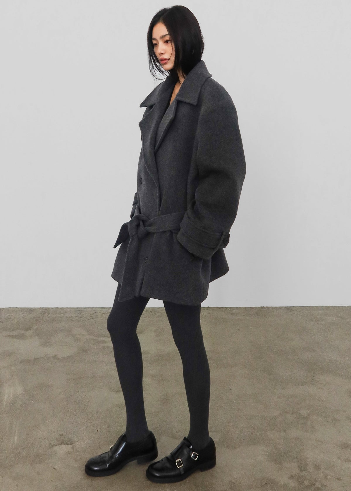 Kalmar Wool Peacoat - Grey β view 3 of 6