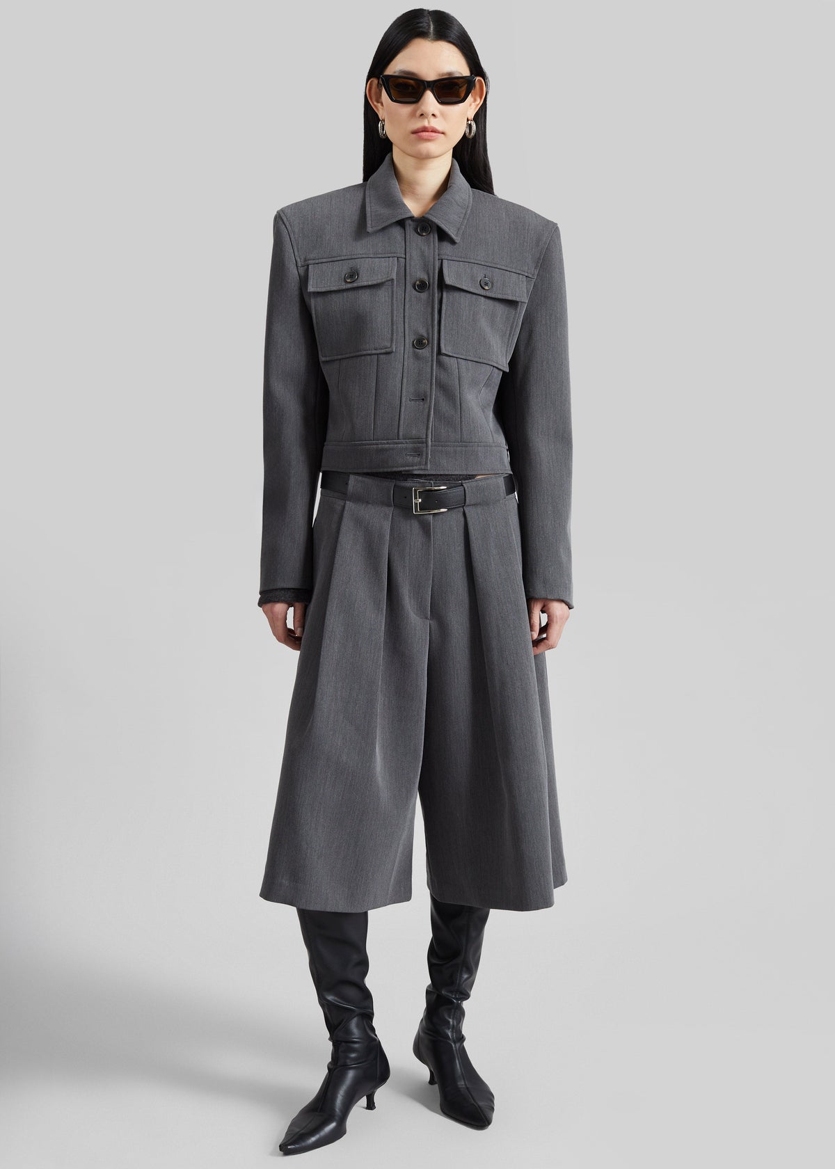 Kalvo Boxy Jacket - Dark Grey β view 2 of 9