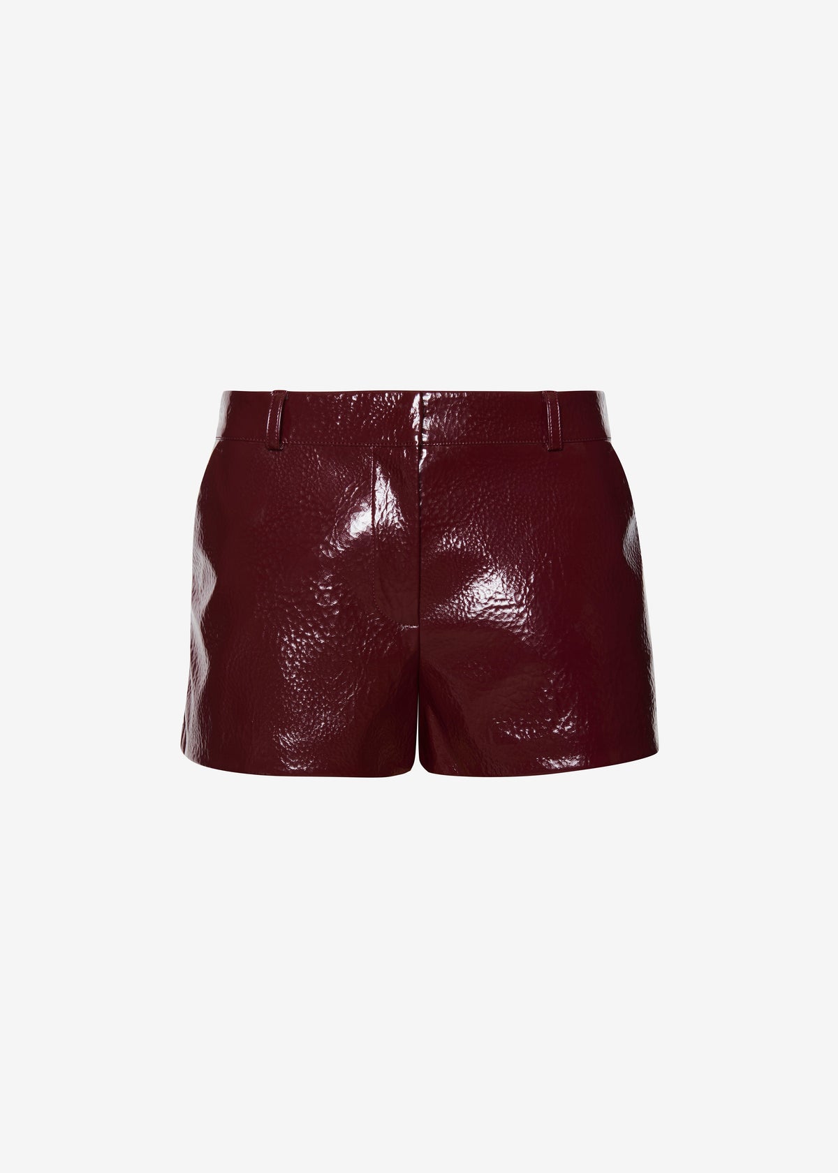 Kate Crackled Faux Leather Mini Shorts - Burgundy β view 12 of 12