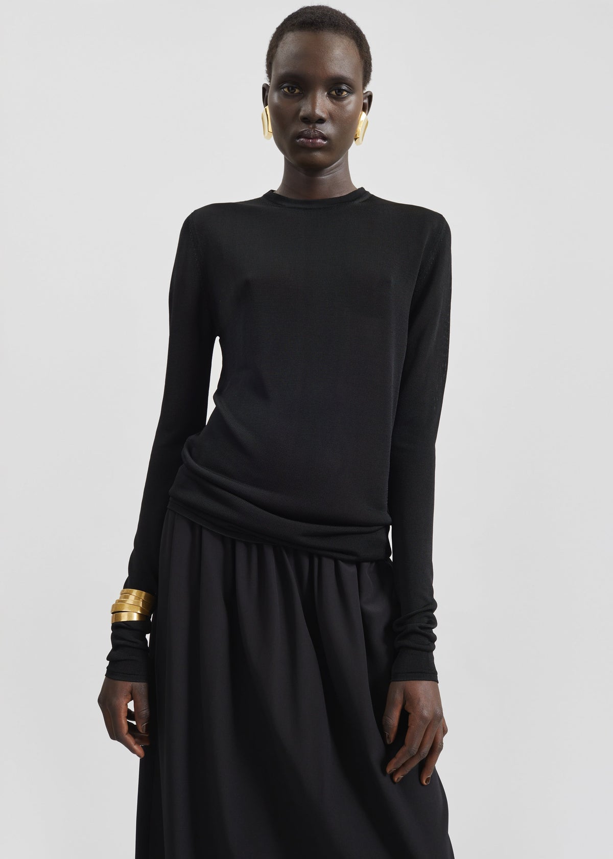 Kazel Thin Knit Top - Black β view 1 of 7