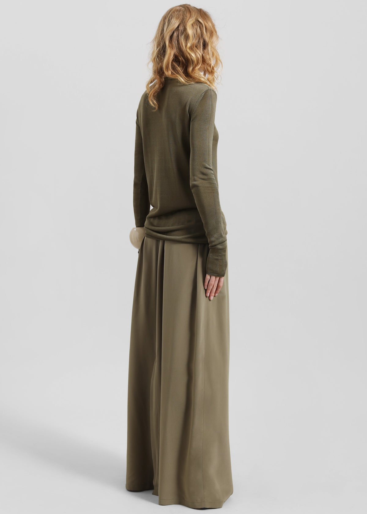 Kazel Thin Knit Top - Khaki β view 10 of 11