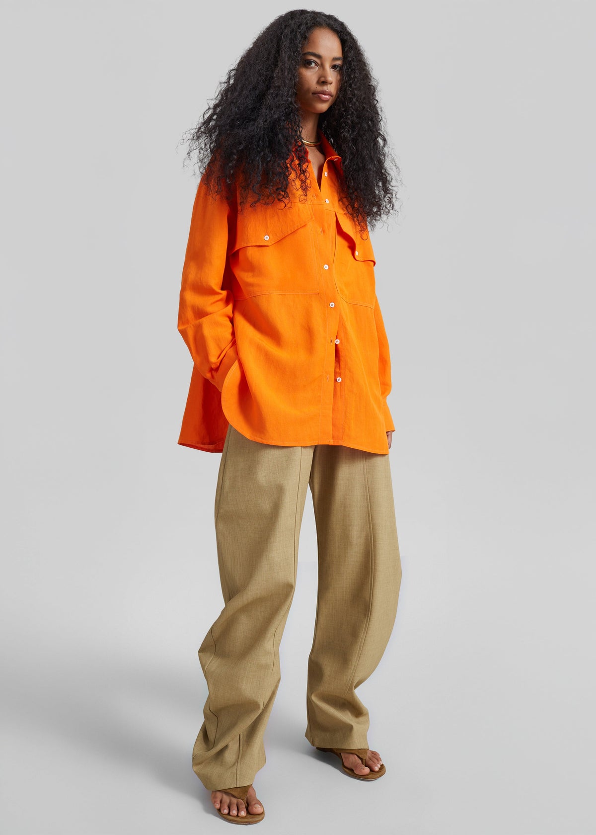 Keasden Barrel Leg Trousers - Camel β view 8 of 10