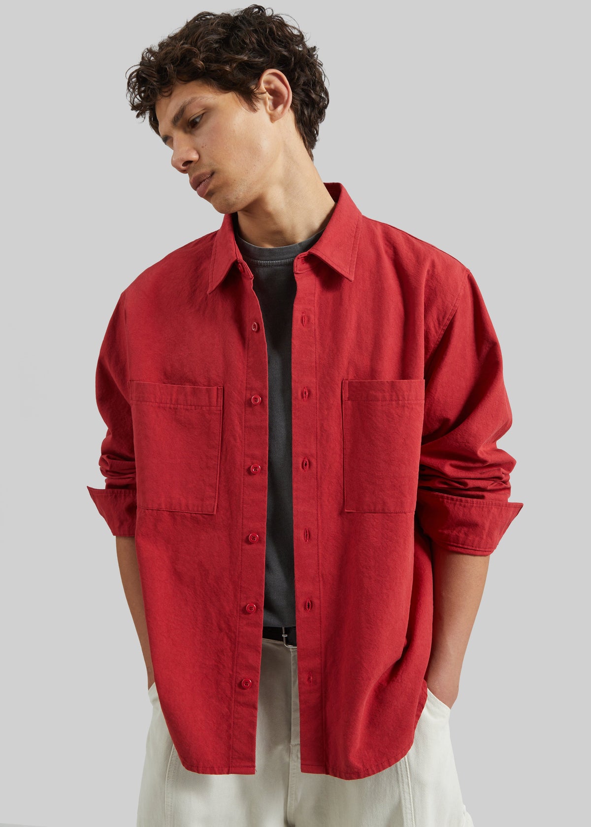 Keller Cotton Shirt - Red β view 5 of 7
