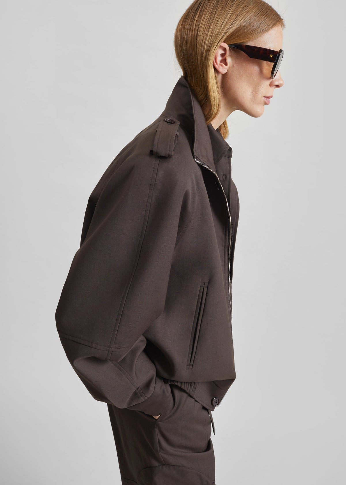 Kelly Padded Blouson - Brown β view 6 of 8