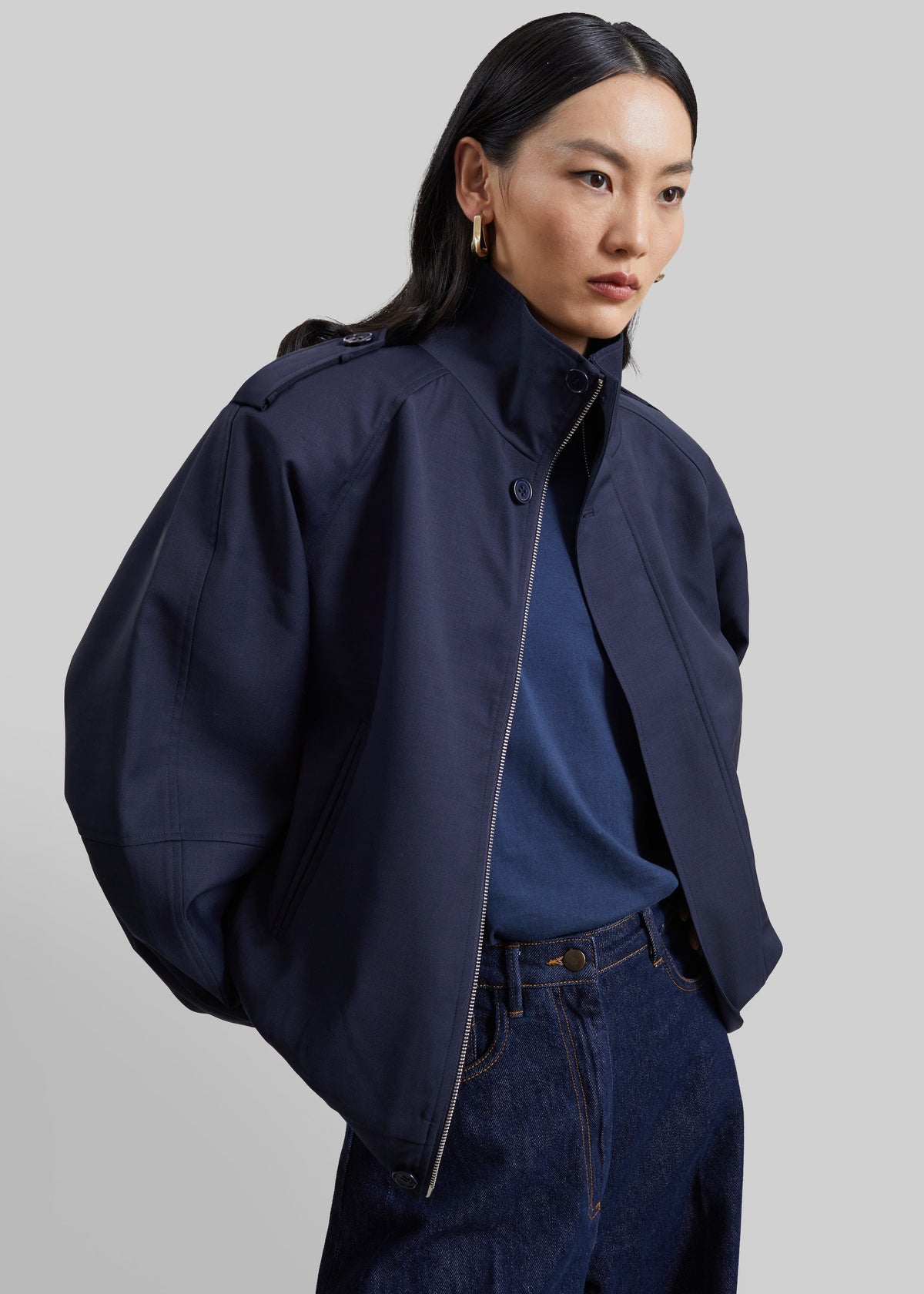 Kelly Padded Blouson - Navy β view 5 of 8