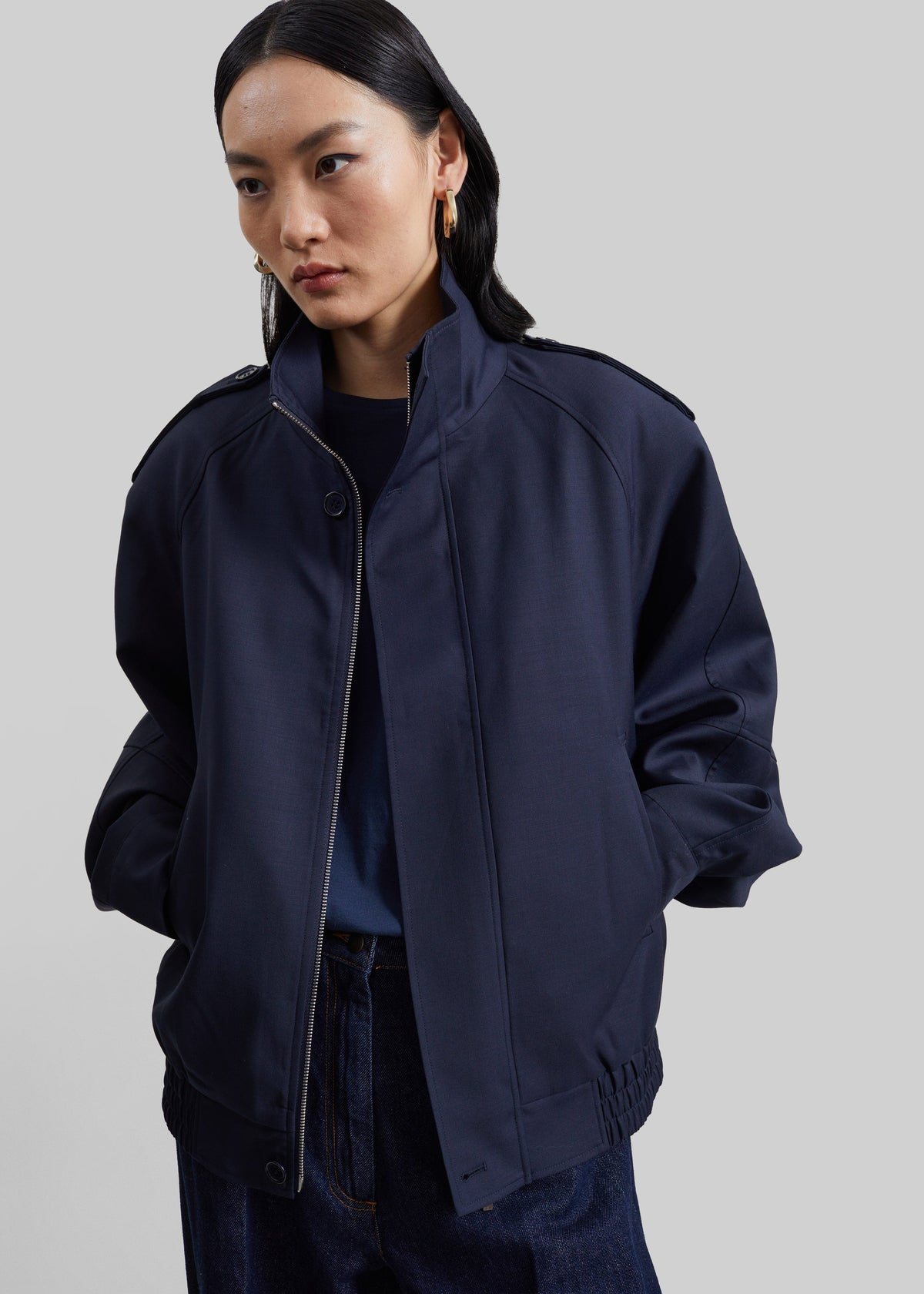 Kelly Padded Blouson - Navy β view 6 of 8