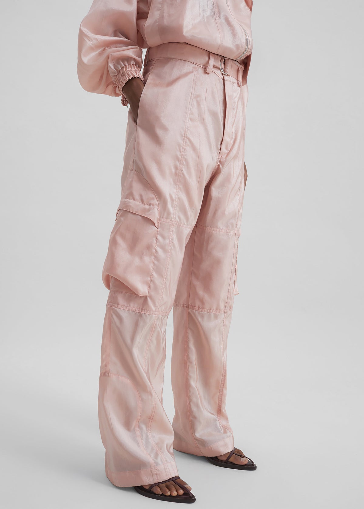 Kelly Sheer Cargo Pants - Pink β view 5 of 8