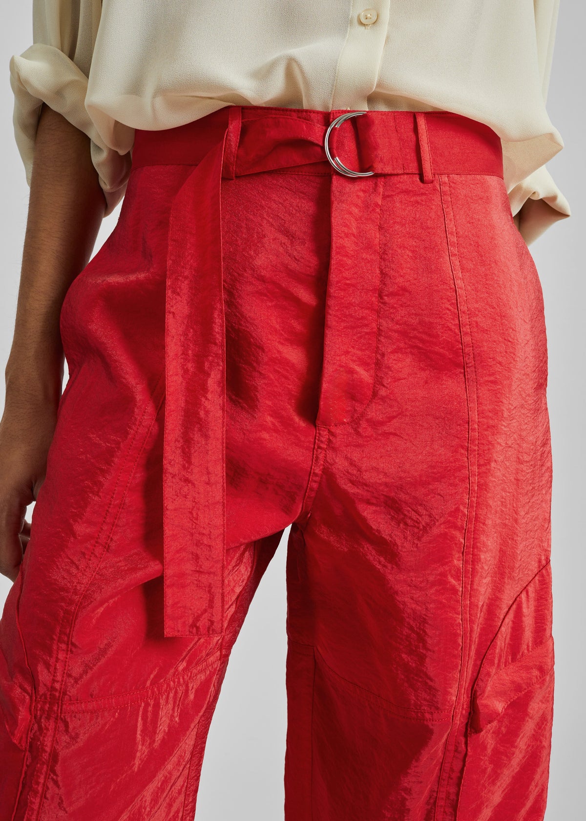 Kelly Sheer Cargo Pants - Red β view 4 of 8
