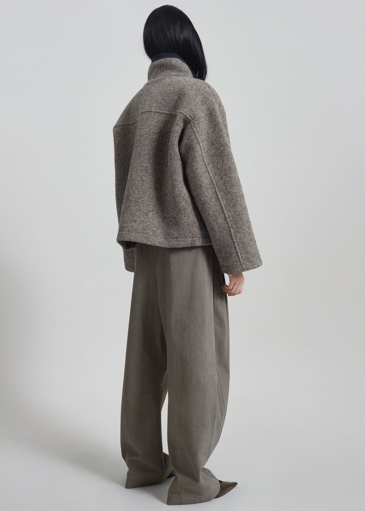 Kenei Fleece Zip Jacket - Greige Melange β view 7 of 8