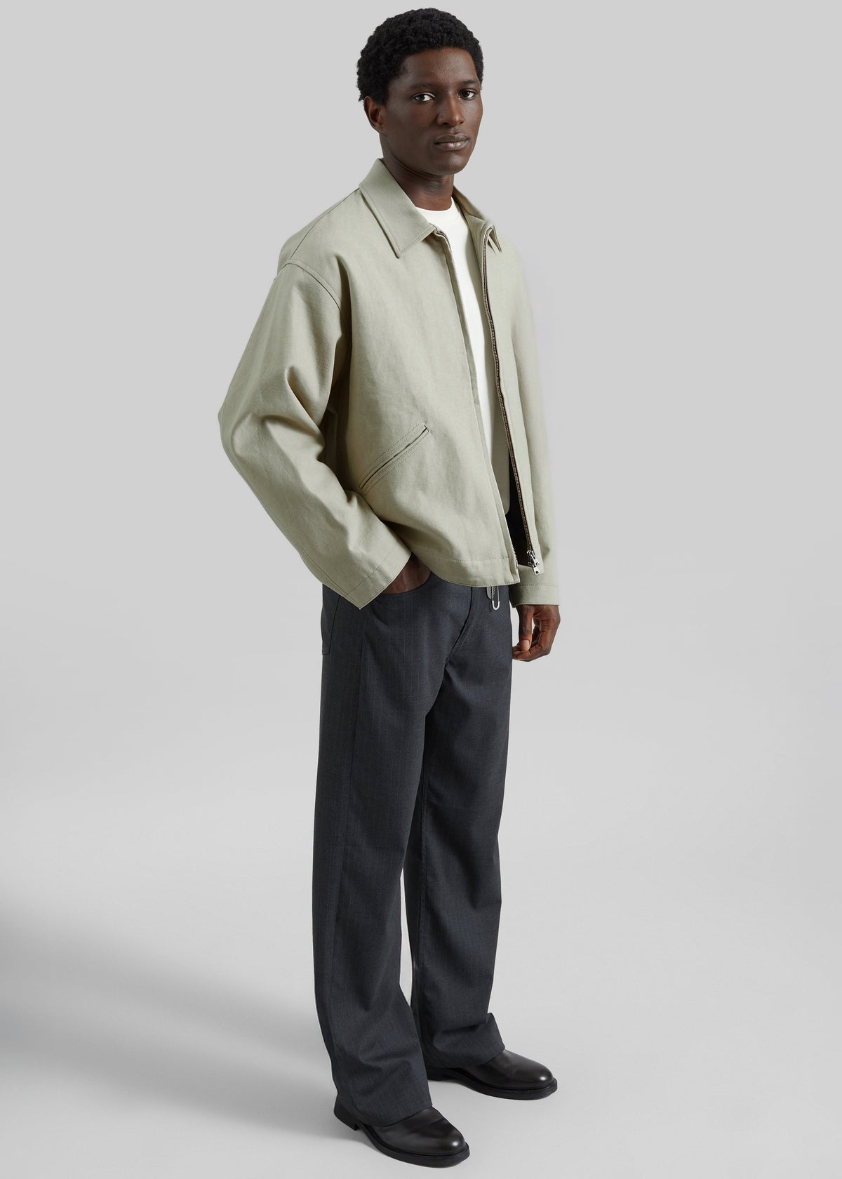 Kenton Cotton Zip Jacket - Beige β view 11 of 13