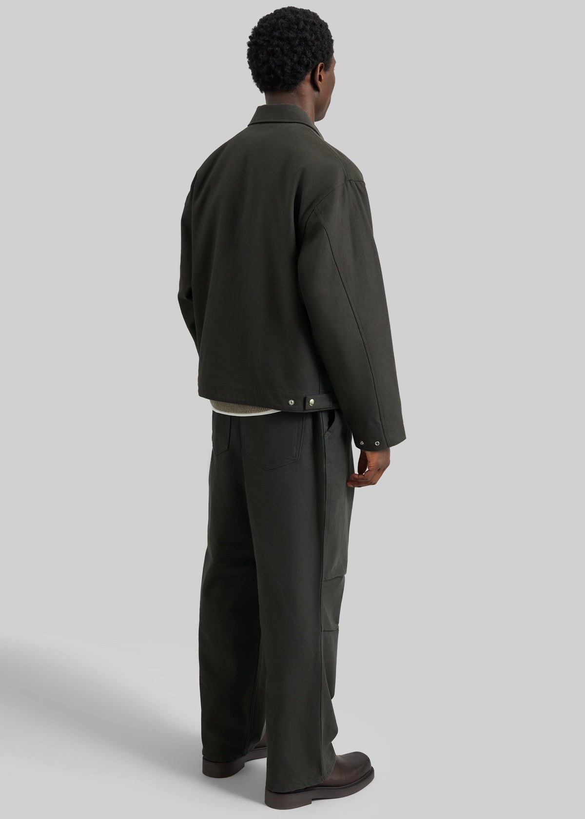 Kenton Cotton Zip Jacket - Charcoal β view 7 of 8