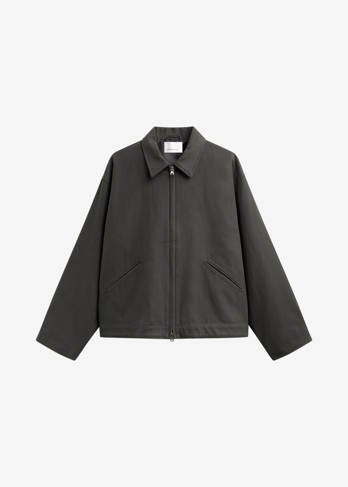 Kenton Cotton Zip Jacket - Charcoal β view 8 of 8
