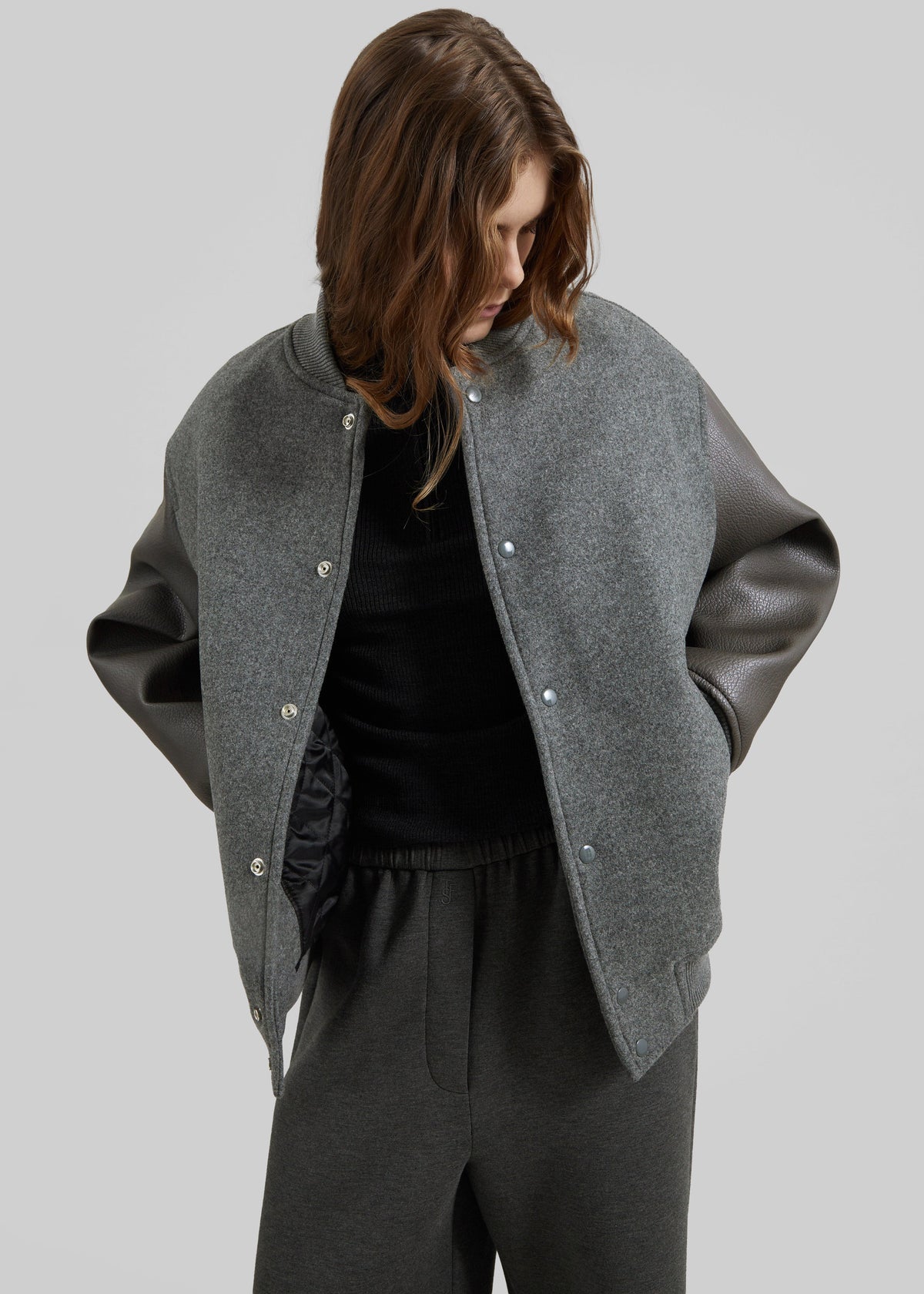 Kerava Oversized Bomber Jacket - Grey β view 6 of 22
