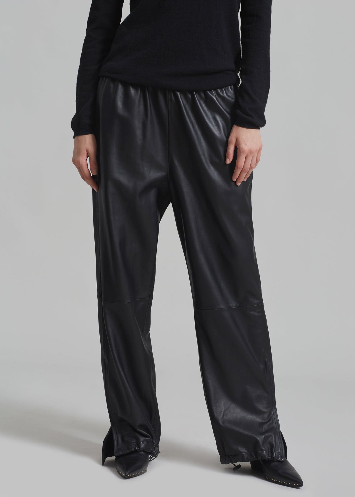Kevin Leather Trousers - Black β view 1 of 14
