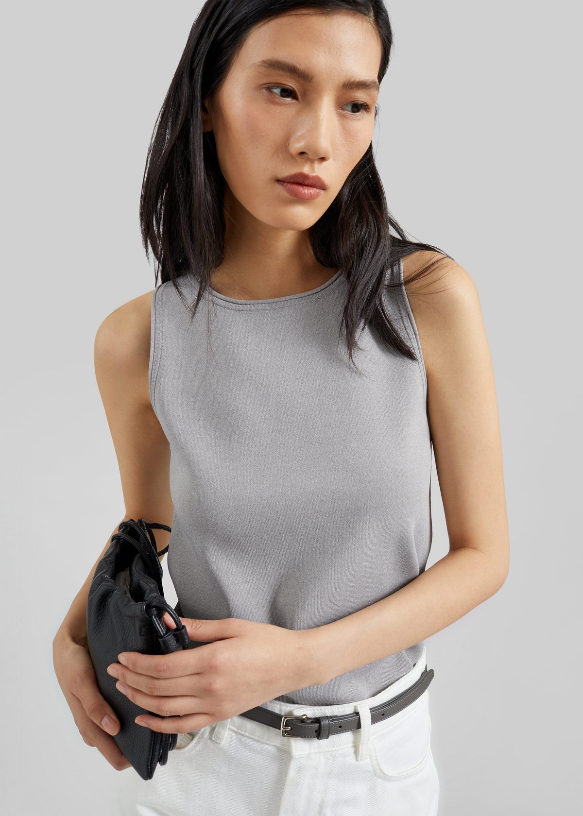 Kinna Knit Sleeveless Top - Grey β view 2 of 8