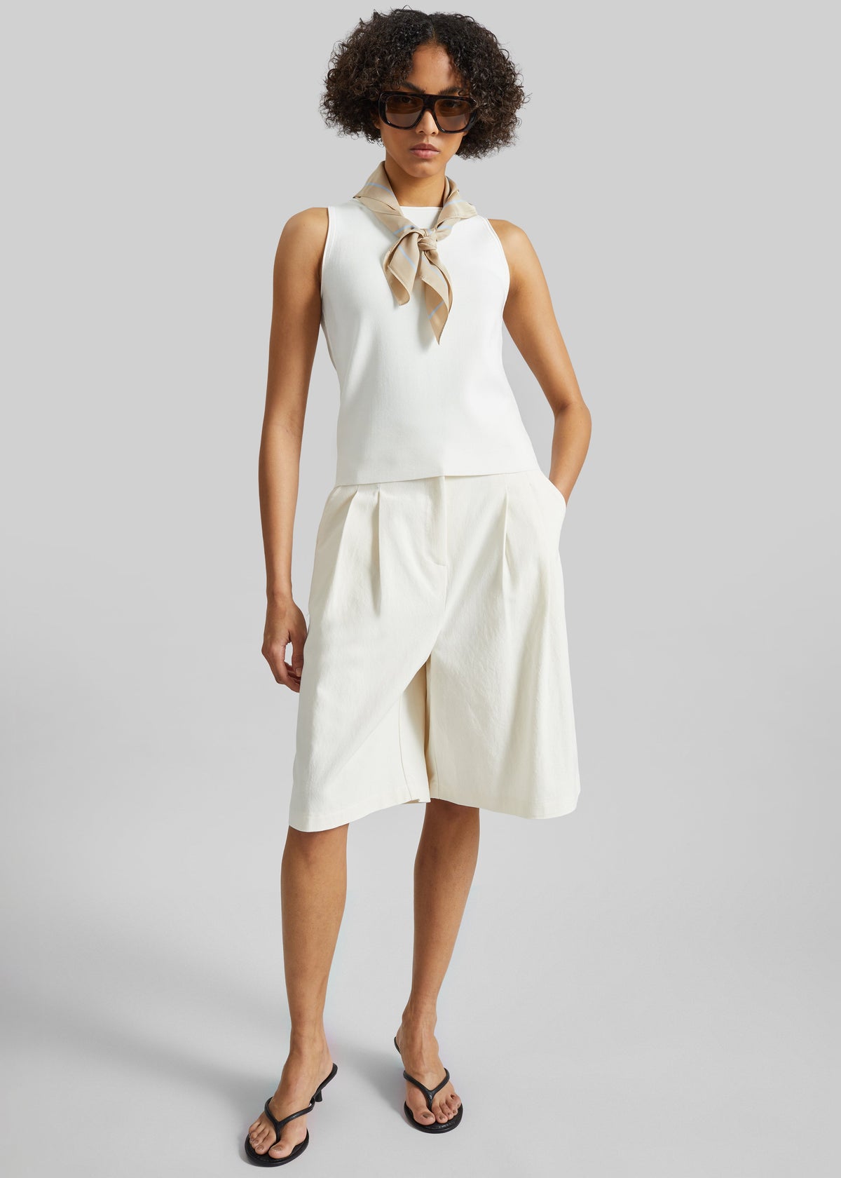 Kinna Knit Sleeveless Top - Ivory β view 6 of 8