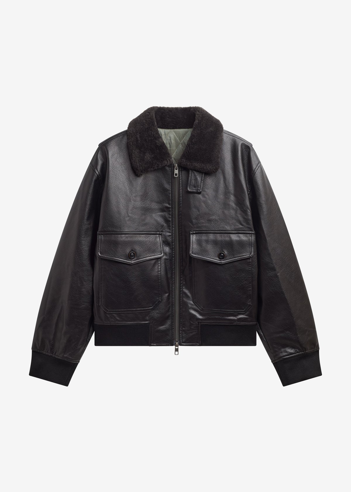 Kollam Faux Leather Boxy Jacket - Black β view 7 of 7