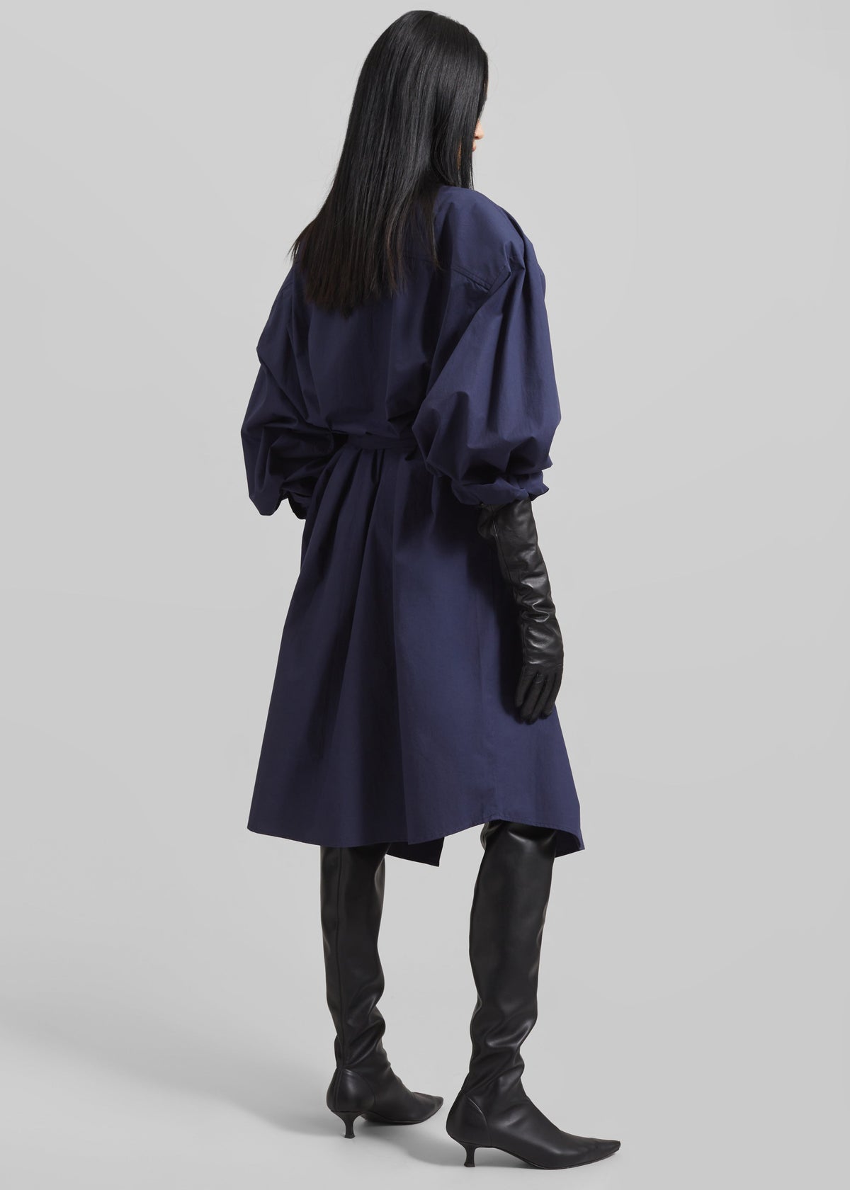 Korben Oversized Shirt Dress - Navy β view 8 of 9