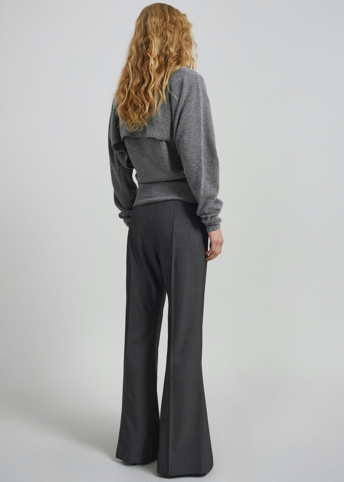 Kvale Pintuck Flared Trousers - Dark Grey β view 8 of 9