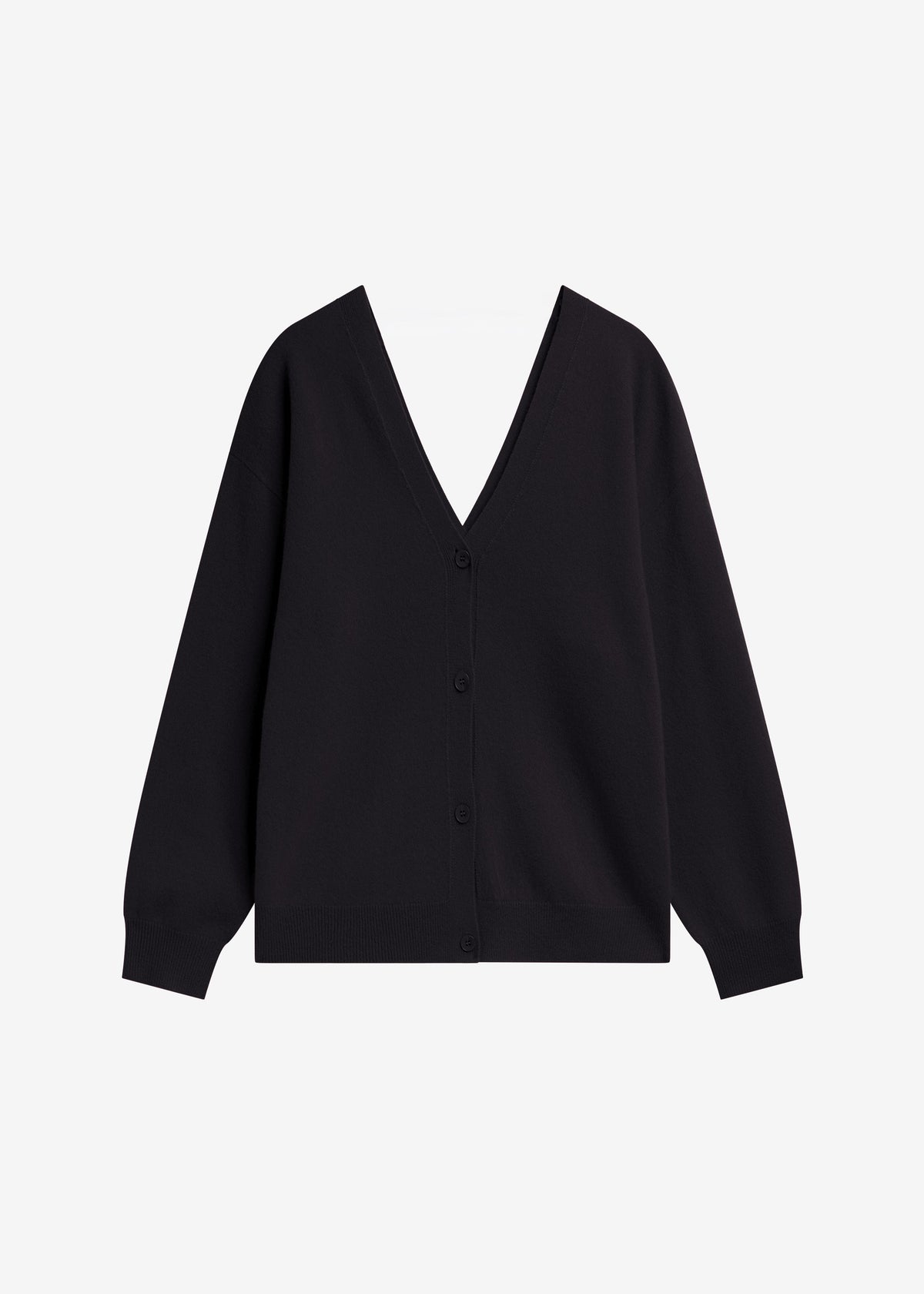 Lachen Double-Sided Wool Cardigan - Black β view 8 of 8