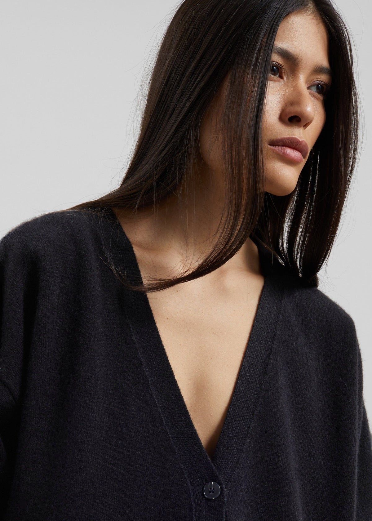 Lachen Double-Sided Wool Cardigan - Black β view 4 of 8