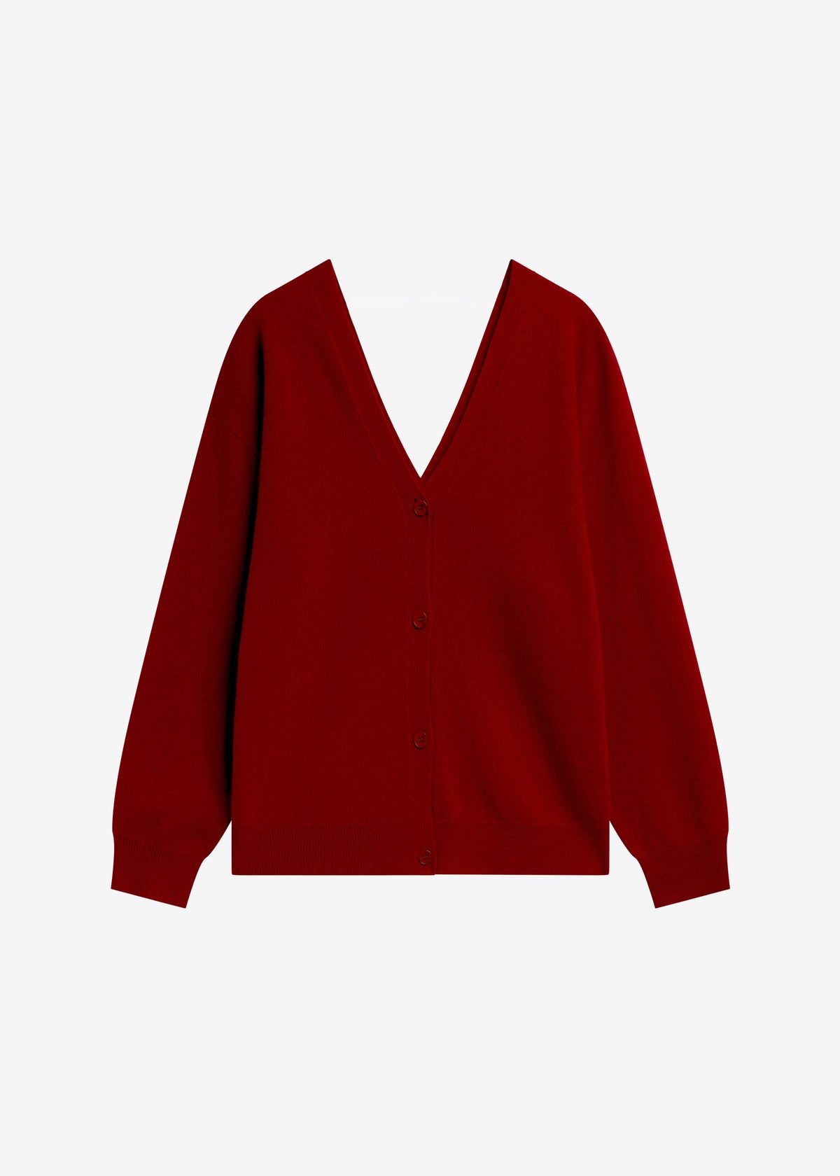Lachen Double-Sided Wool Cardigan - Red β view 7 of 7