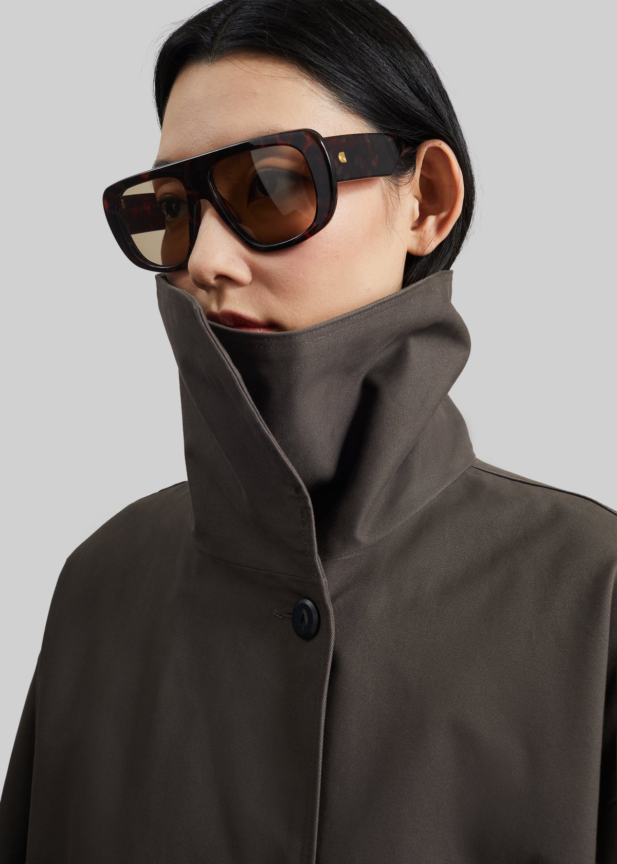 Lahti Belted Short Coat - Brown β view 6 of 9