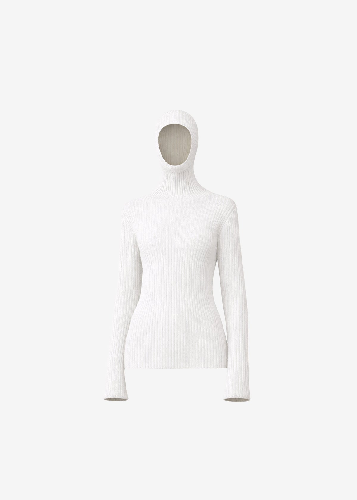 Larice Hooded Knit Top - White β view 10 of 10