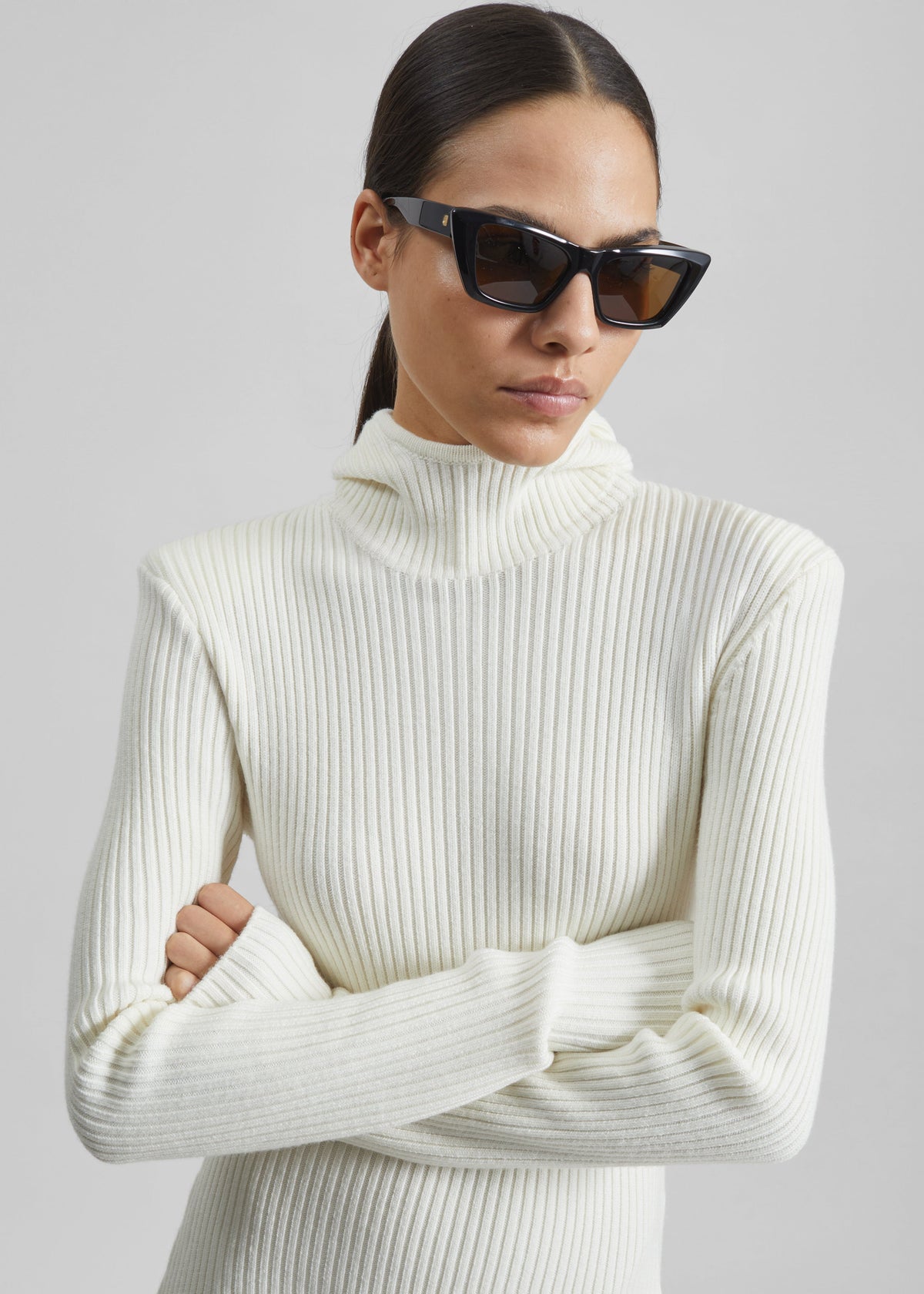 Larice Hooded Knit Top - White β view 1 of 10