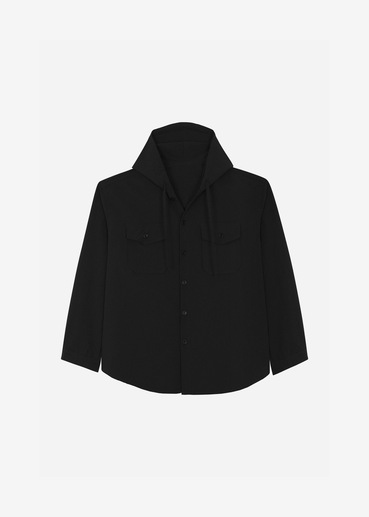 Lars Hooded Wool Blend Jacket - Black β view 7 of 7