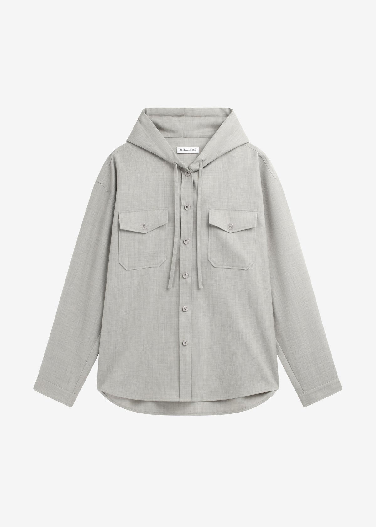 Lars Textured Hooded Jacket - Greige Melange β view 8 of 8