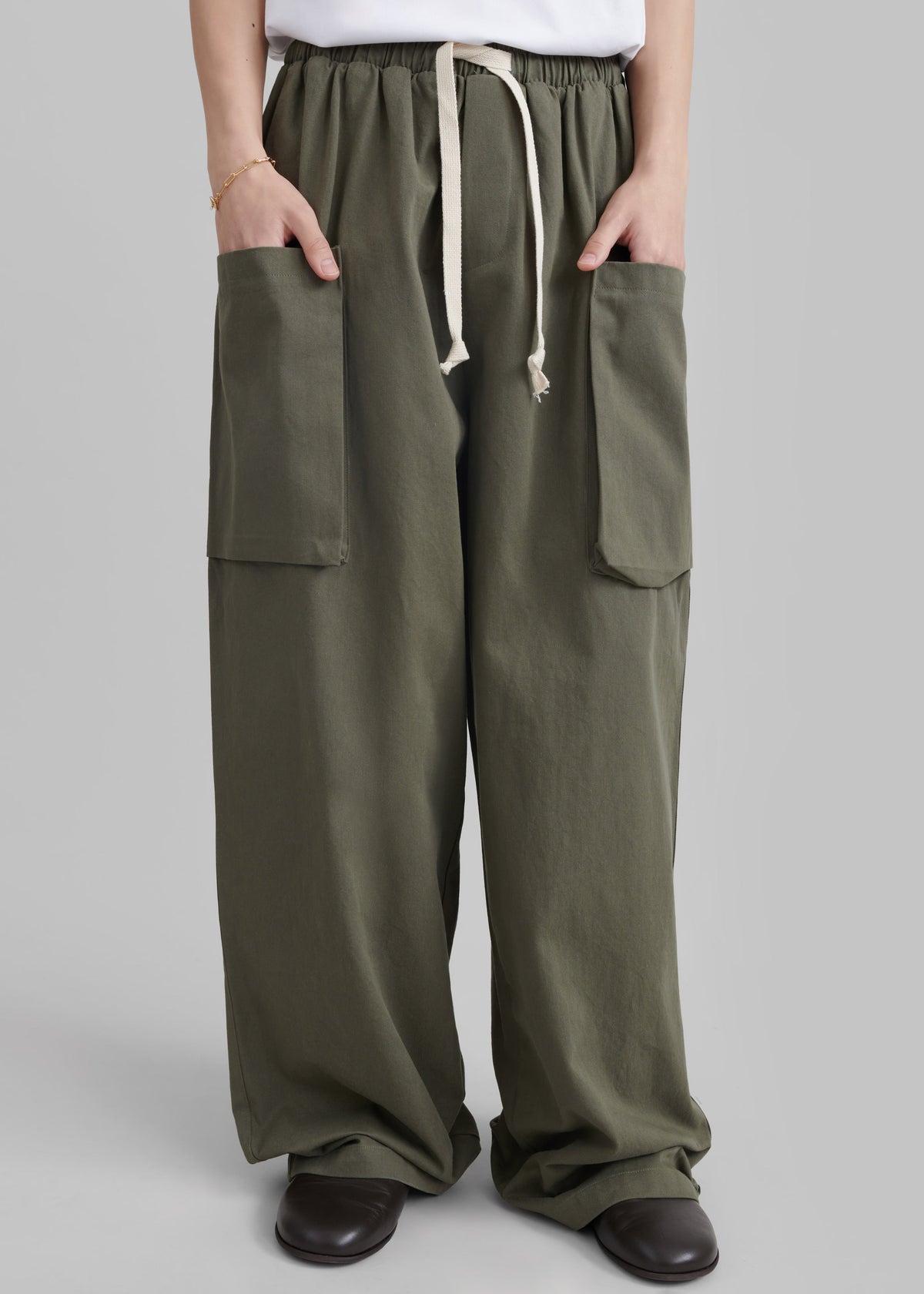Lauri Drawstring Cargo Pants - Khaki β view 7 of 10