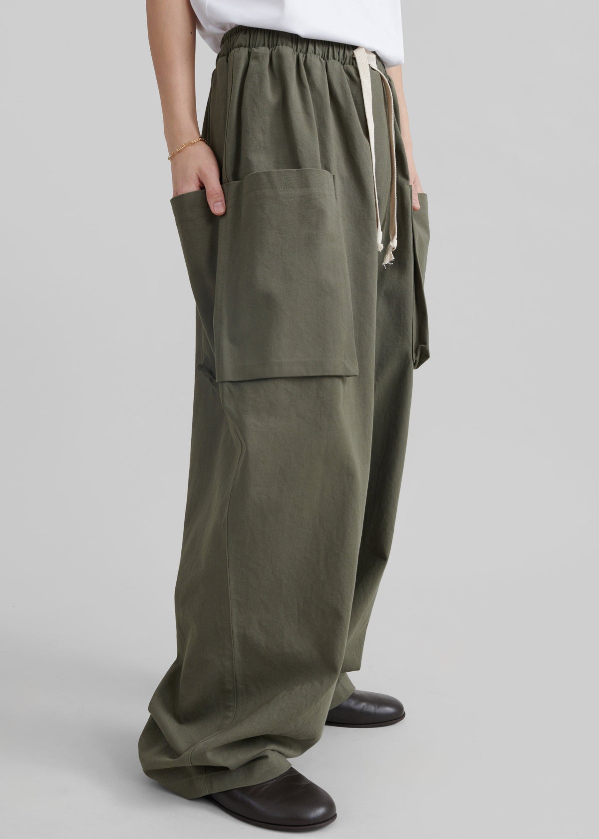 Lauri Drawstring Cargo Pants - Khaki β view 8 of 10