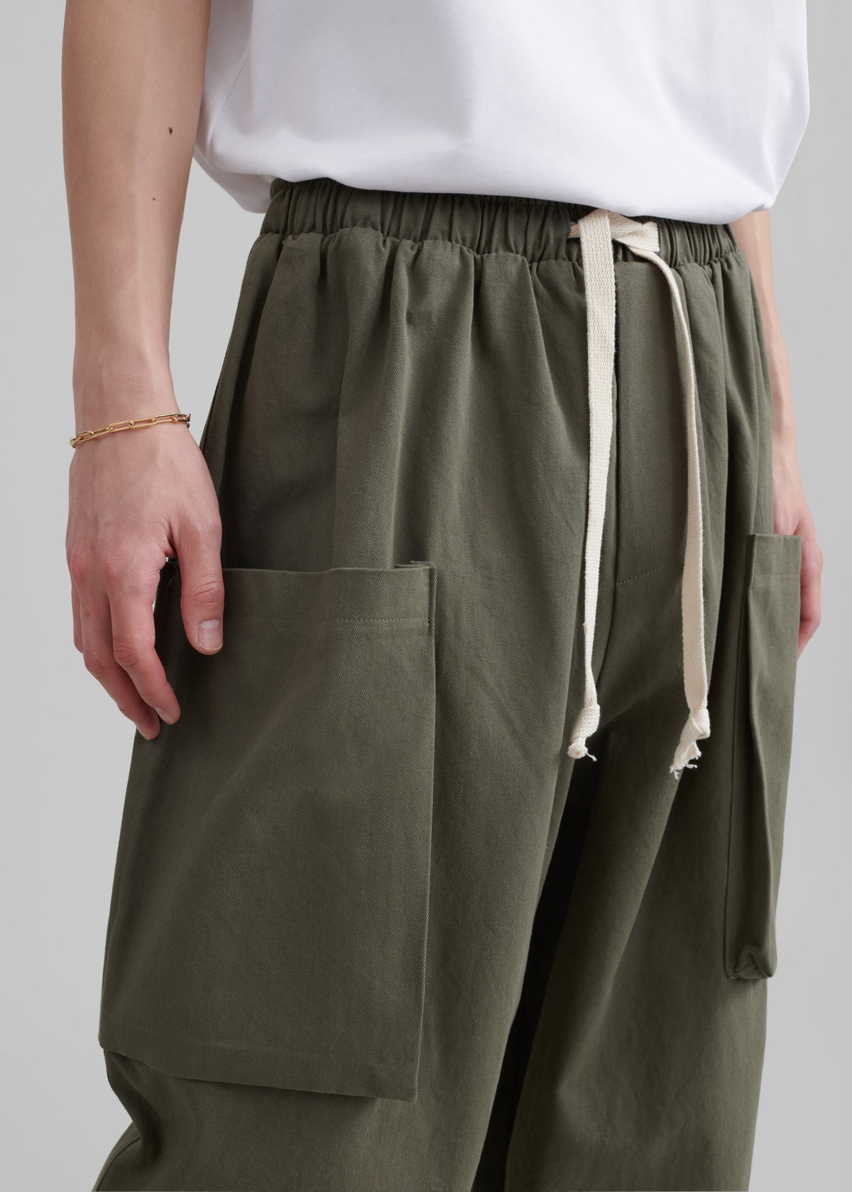 Lauri Drawstring Cargo Pants - Khaki β view 3 of 10