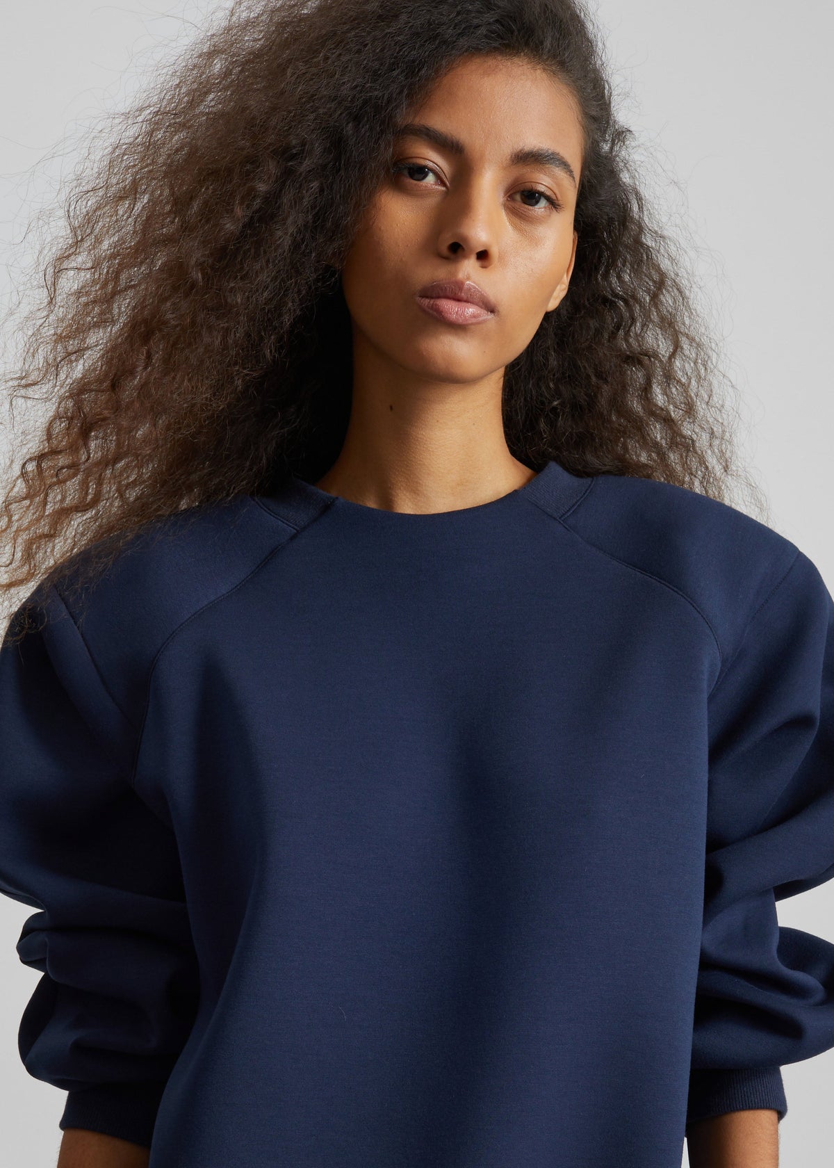 Leian Neoprene Padded Sweatshirt - Navy β view 3 of 10