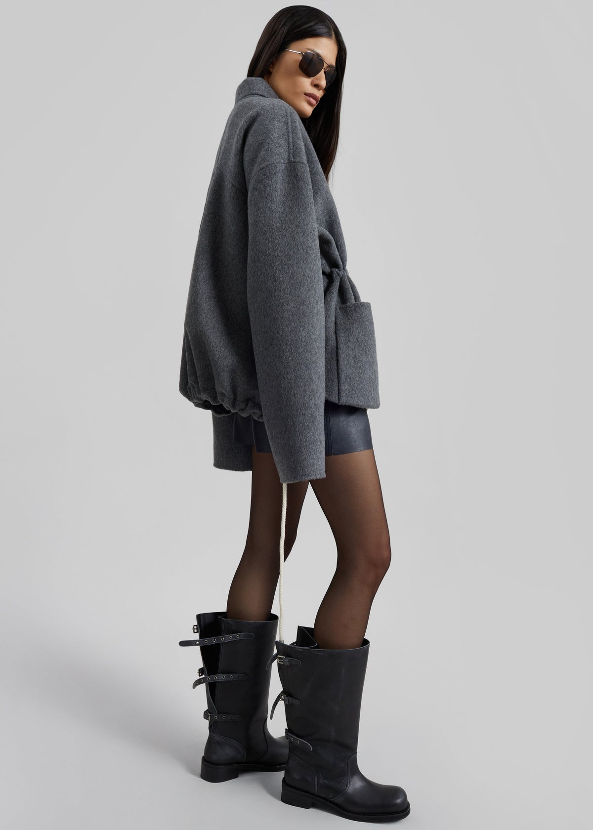 Lemvig Wool Drawstring Jacket - Grey β view 7 of 9