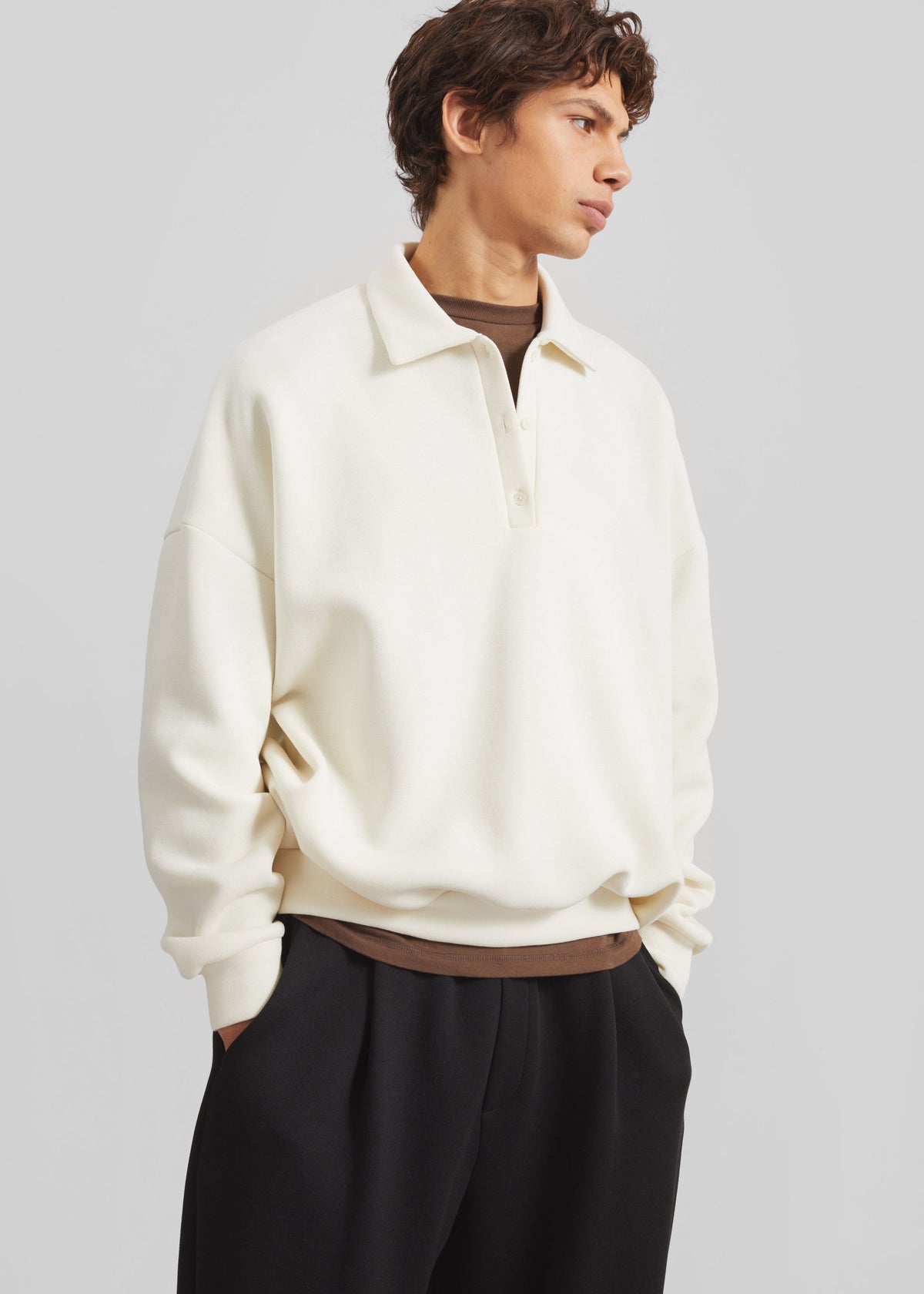 Lenham Polo Sweatshirt - Ivory β view 1 of 8