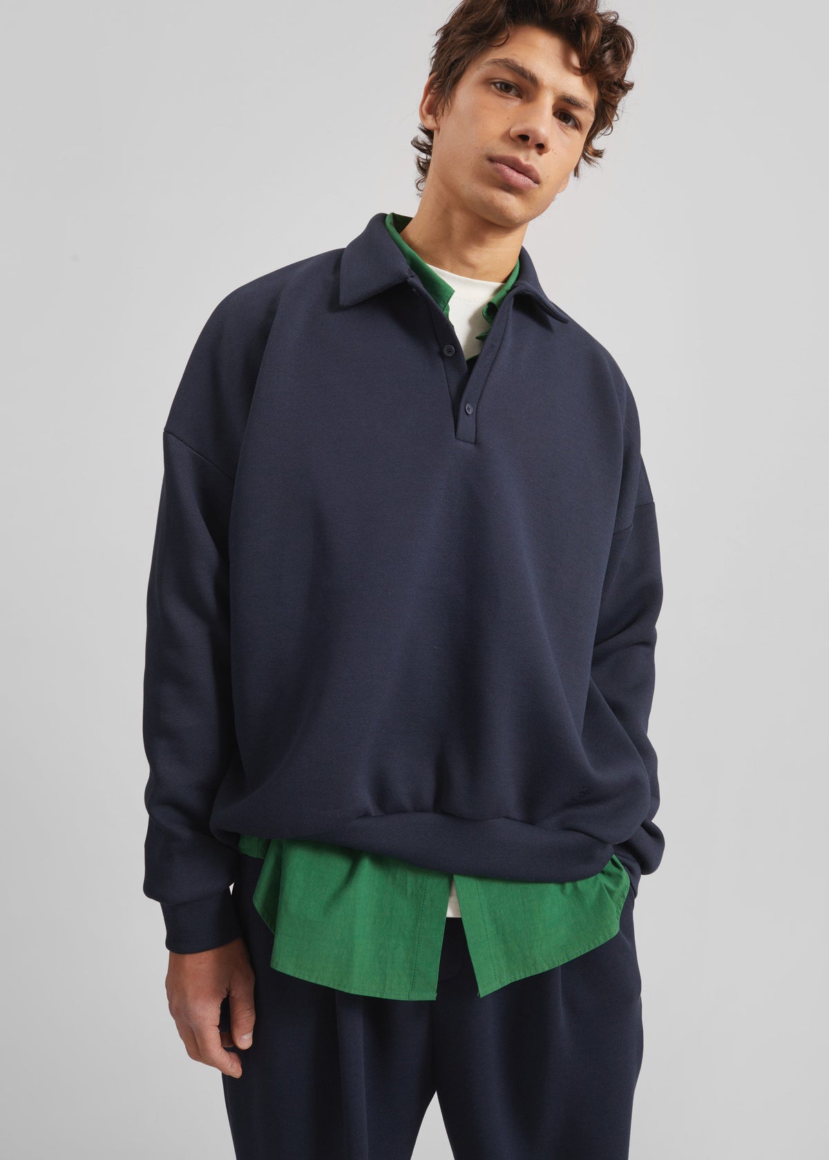 Lenham Polo Sweatshirt - Navy β view 1 of 9