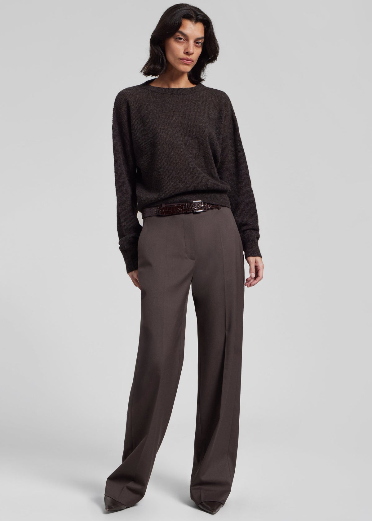 Lenora Straight Trousers - Brown β view 9 of 11