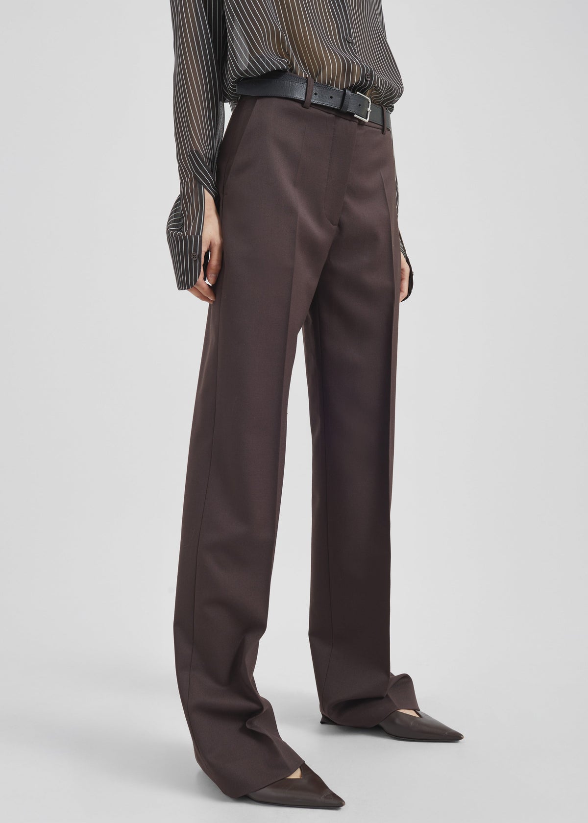 Lenora Straight Trousers - Brown β view 1 of 11
