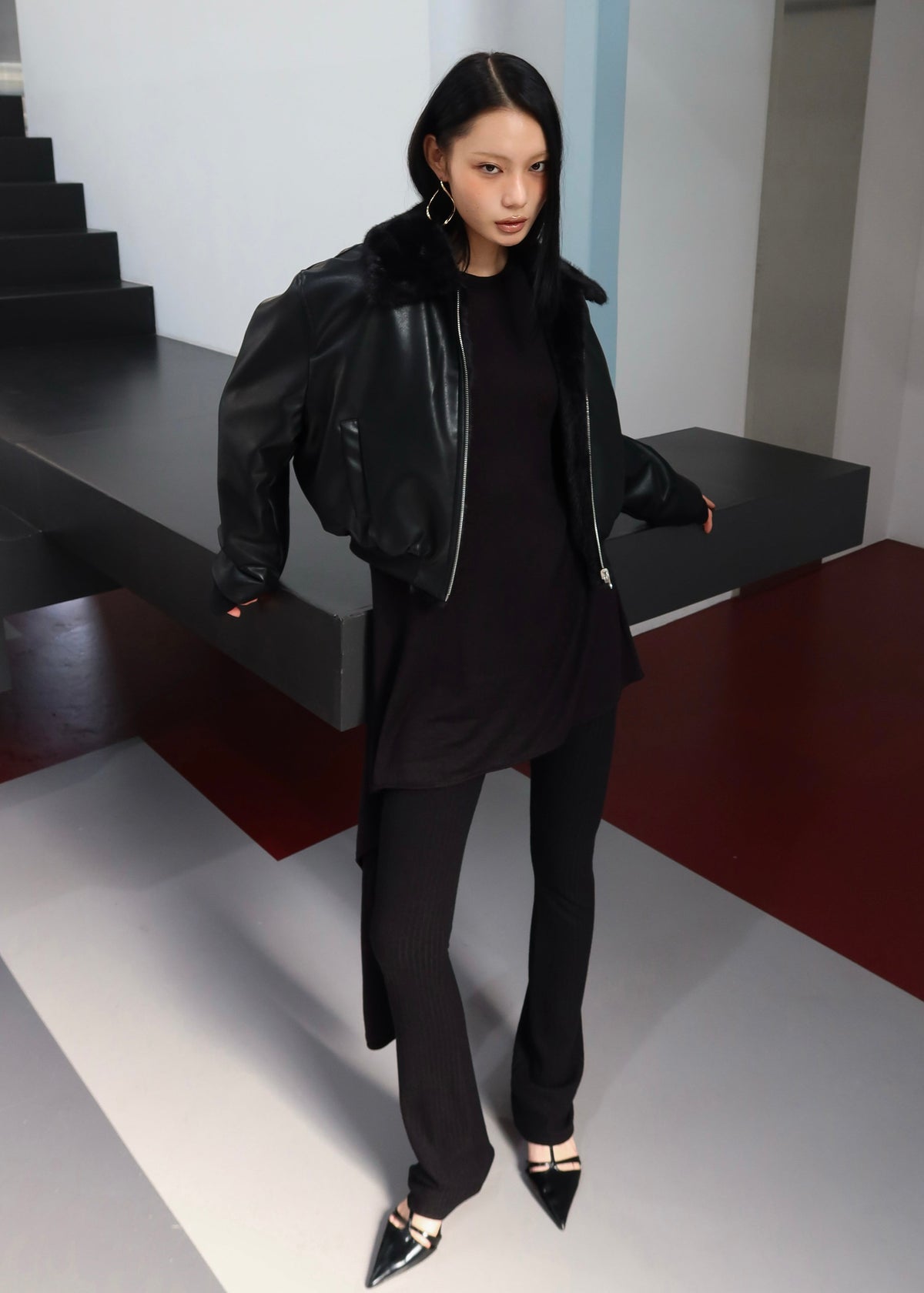 Leoben Reversible Bomber Jacket - Black β view 8 of 14