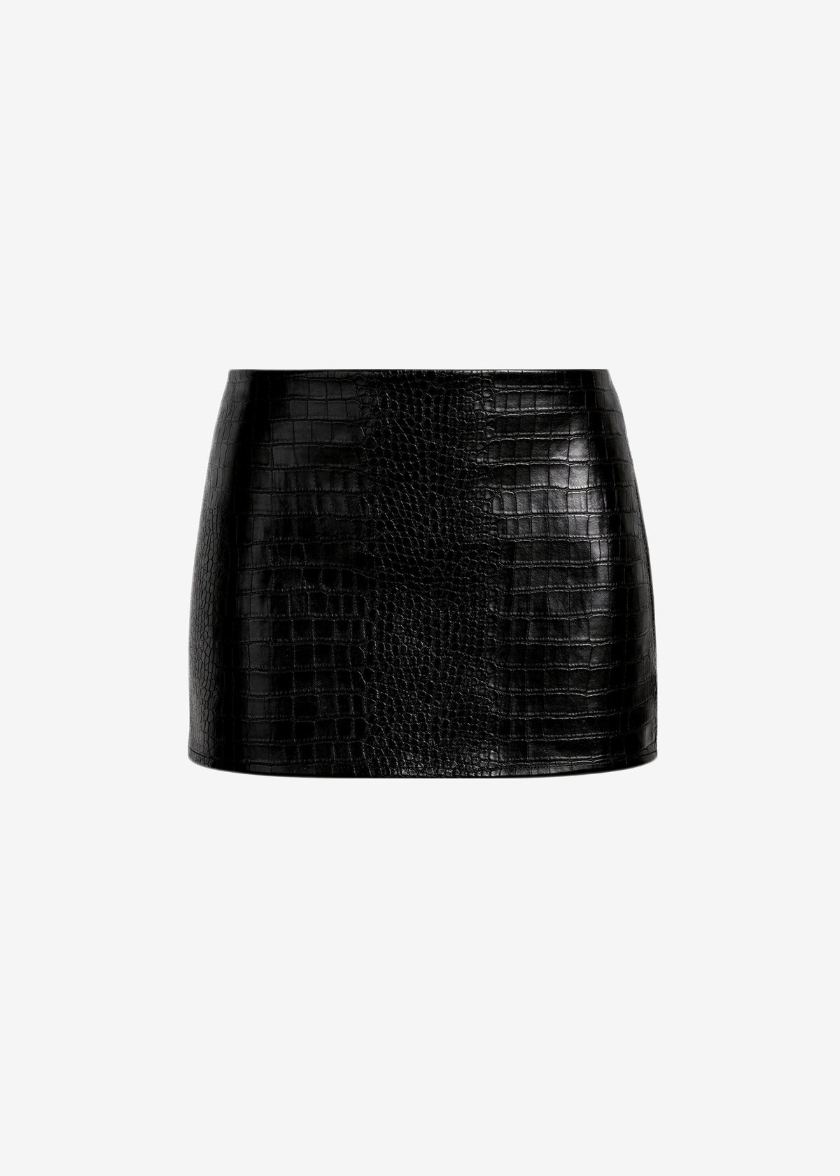 Leona Croc Faux Leather Mini Skirt - Black β view 6 of 6
