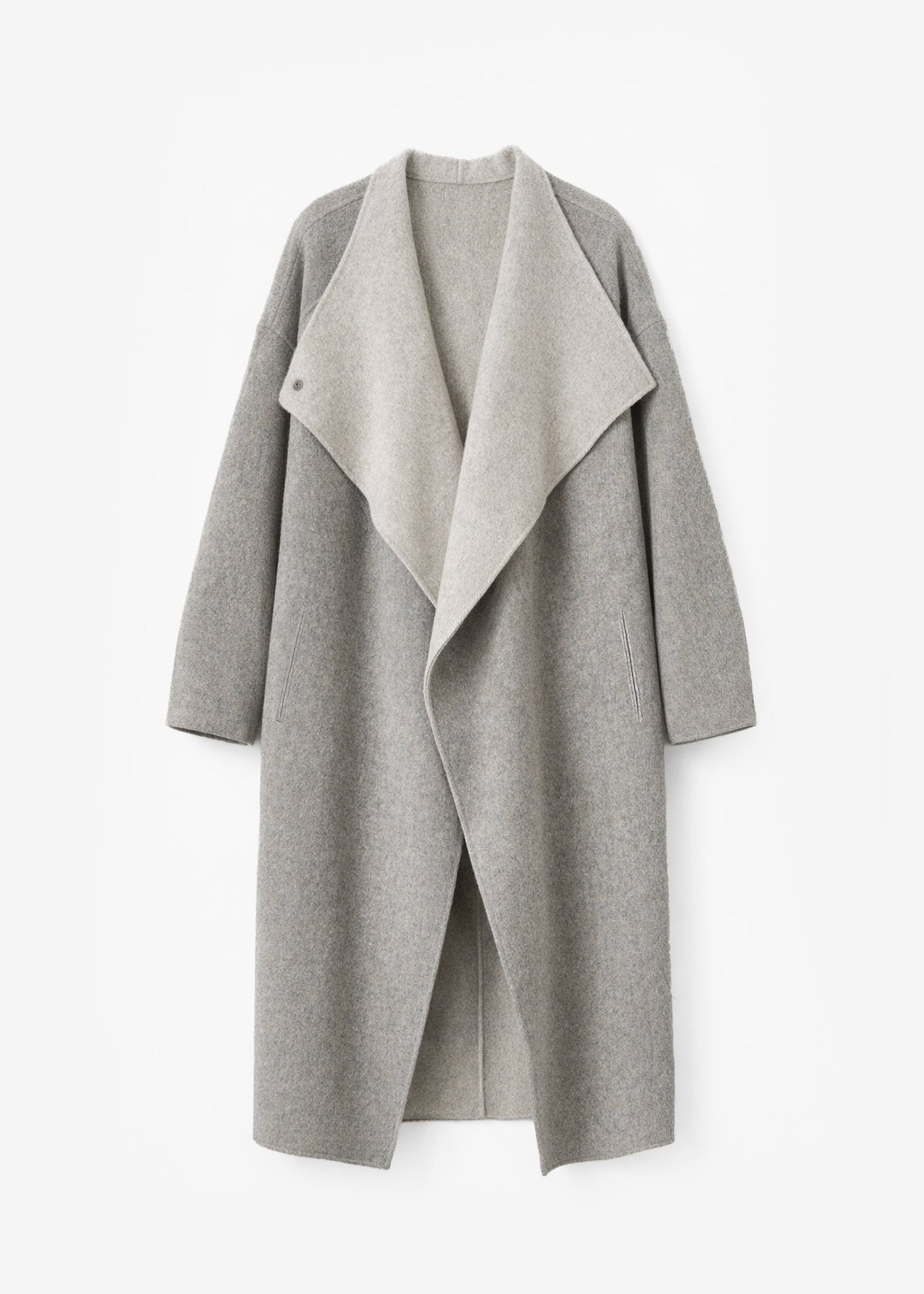 Leroy Reversible Funnel Neck Wool Coat - Beige β view 7 of 7