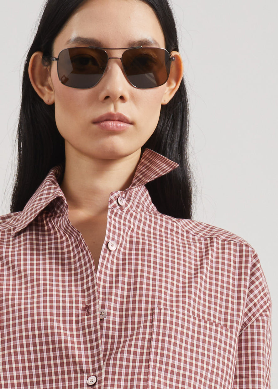 Lesja Cotton Shirt - Checked Red β view 3 of 7