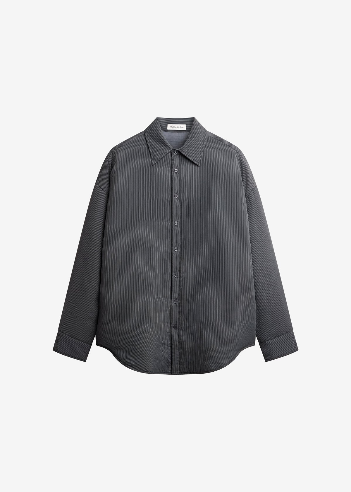 Levidi Padded Overshirt - Navy/White Pinstripe β view 6 of 6