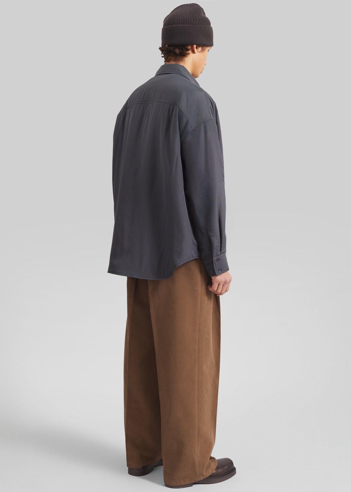 Levidi Padded Overshirt - Navy/White Pinstripe β view 5 of 6