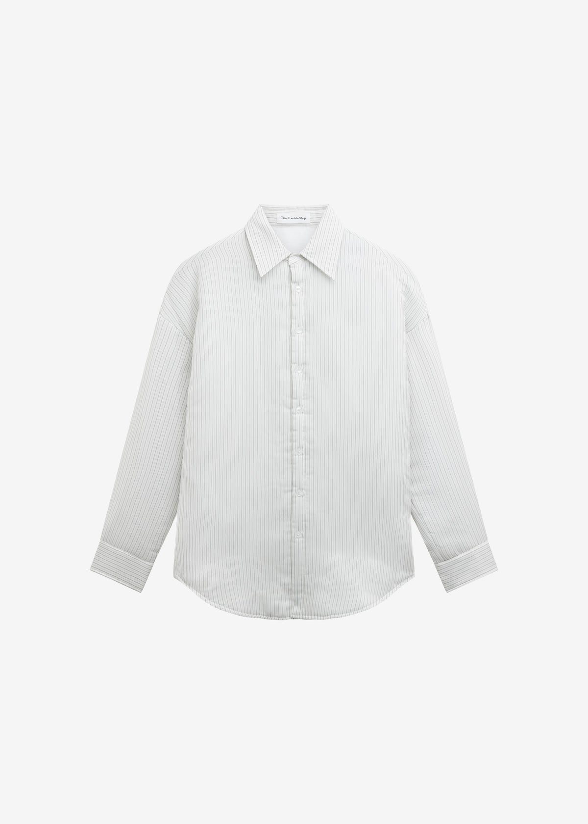 Levidi Padded Overshirt - White/Black Stripe β view 8 of 8