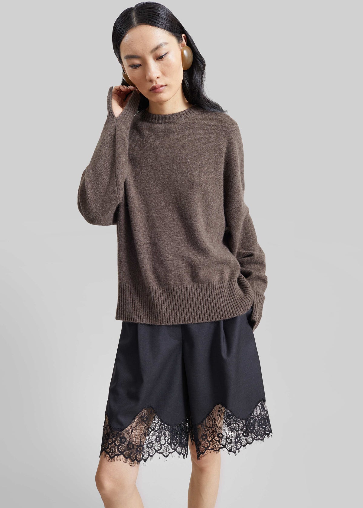Lido Lace Bermuda Shorts - Dark Grey β view 6 of 8